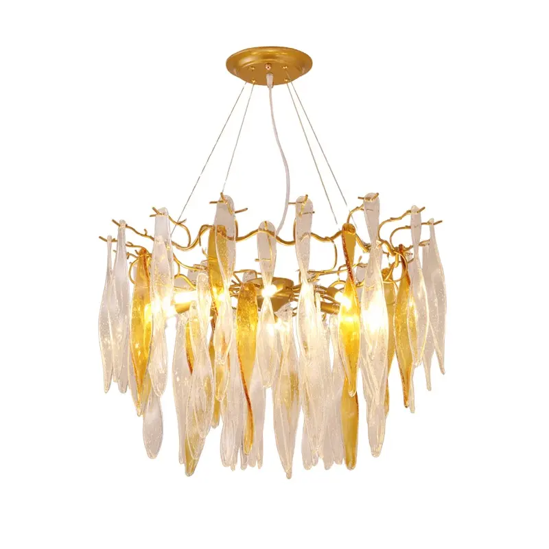 Plafonnier led suspendu en verre doré au design moderne, disponible en forme de bulles, luminaire décoratif d'intérieur, idéal pour un salon
