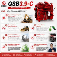 Moteur diesel authentique DCEC Cummins QSB3.9-C125 125 CV 93 kW 3,9 L EU Stage IIIA pour excavatrice, chargeuse, engins de construction