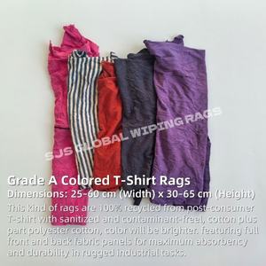 25 Kilos de Trapos de Algodón Industriales de Colores Mezclados, Trapos de Limpieza, Trapos de Camiseta, Trapos de Algodón Industriales Multicolores 100% - Product Image 2