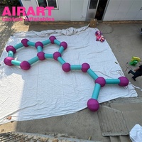 Produit de décoration de tissu de boule d'ADN gonflable réaliste pour les accessoires d'enseignement