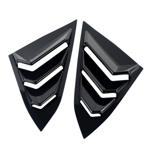 PQYRACING Rear <b>Window</b> Trim <b>Panel</b> Black Plastic For Honda Civic - Product Image 3