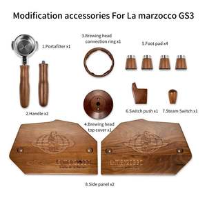 Accesorios Personalizados de Alta Calidad y Ecológicos para Máquina de Espresso La Marzocco, Diseño Cuadrado de Madera, Portátil para Café - Product Image 2