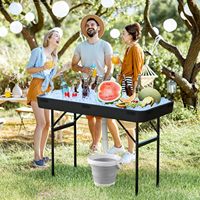 Table de remplissage et de refroidissement pliante en plastique de personnalisation des couleurs pour les événements en plein air