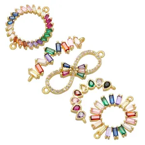 Rainbow Arco das Mulheres de Cristal Colar Brincos Pulseira Conector