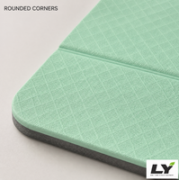 Tapis de yoga pliable en TPE 4 volets 185x80cm, tapis d'exercice portable et pliable 8mm antidérapant insonorisant grand format pour sport et fitness en extérieur