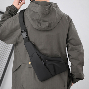 Großhandel Grau Qualität Kleine Größe Wasserdicht Linke und Rechte Schultern Cross body Sling Business Man Tasche Premium Brusttasche - Product Image 2