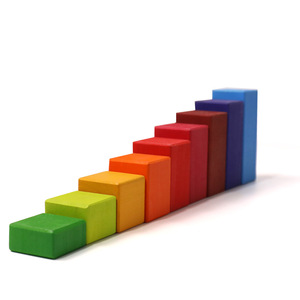 Per bambini Arcobaleno Di Legno Blocchi di Costruzione di Giocattoli <span class=keywords><strong>Giochi</strong></span> I Ragazzi e Le Ragazze Prima Educazione Giocattolo Accessori - Product Image 5