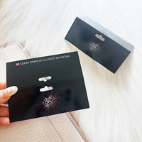 Tarjeta de Presentación con Logotipo Personalizado de Bajo Pedido Mínimo, Impresión a Todo Color, Tarjeta de Presentación Plegable con Orificio para Colgar para Embalaje Personalizado