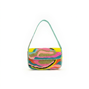Sac bandoulière bohème perlé pour femme avec rabat et sangle simple, léger, capacité 1L, idéal pour les mariages - Product Image 1