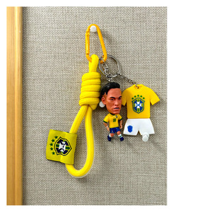 Ensemble de trois pièces de porte-clés, pendentif et lanière de football, souvenirs de l'Argentine pour le Portugal, Ronaldo, Neymar, Harland - Product Image 4