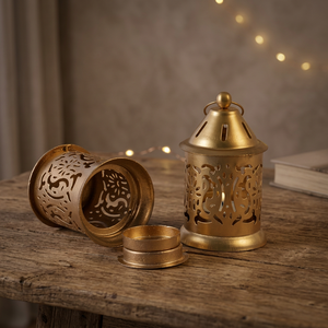 Lujo moderno romántico boda decoración del hogar Metal dorado en hierro vela té soporte de luz mejor diseño vela votiva portavelas - Product Image 5