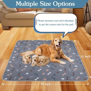 <b>Repeatable</b> Washable Dog Urine Pet Pad Mat Water Absorbing Anti-Slip Waterproof Diaper with Print Pattern - Product Image 4