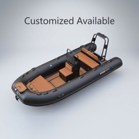 Fournisseur de bateaux pneumatiques rigides à coque en aluminium de 4,6 mètres, vente en gros, certifié CE, bateaux à pontons RIB personnalisés en usine