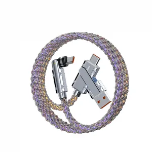 Cable USB tipo C de carga rápida PD 66W RGB brillante para teléfonos móviles e impresoras rotación Compatible con iPhone y Xiaomi <span class=keywords><strong>Devi</strong></span> - Product Image 1