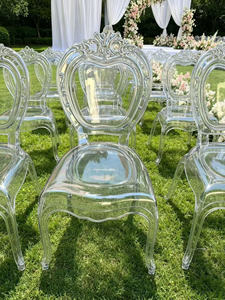 Sillas de Acrílico de Diseño Moderno para Bodas, Eventos, Exteriores, Casas de Campo, Apartamentos, Hoteles, Parques, Uso Comercial, Transparentes y Doradas - Product Image 5