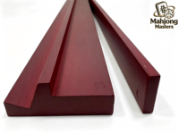 Support de tuiles de mahjong en bois massif rouge foncé avec pousseurs magnétiques de qualité supérieure, ensemble d'accessoires portables pour table de jeu de divertissement