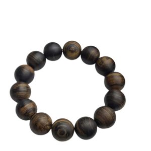 Venta al por mayor de accesorios originales de madera de agar de Vietnam, pulsera de madera de estilo Vintage, cuentas de 12-15mm, Perla perfumada cálida al mejor precio - Product Image 1