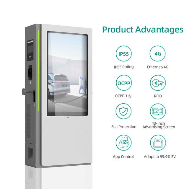 Commercial EV Charger 80kW 120kW 360kW with Media Display Dual Outlet DC Fast Charging OEM Available Car Charge Station