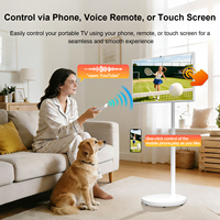 Televisor Portátil S4 Stanbyme con Ruedas, Pantalla Táctil de 32 Pulgadas, Sistema Operativo Android, Instalación de Aplicaciones