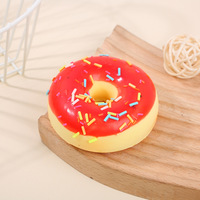 Jouet anti-stress en PU à rebond lent, simulé, en forme de donut de 7 cm, modèle de gâteau, ornement, accessoire de photographie, pour l'entraînement de la préhension