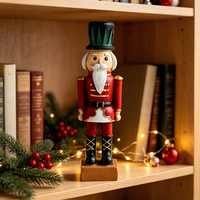 Figurine de soldat casse-noisette de Noël nordique en résine, poupée casse-noisette peinte à la main, décoration de table pour la maison