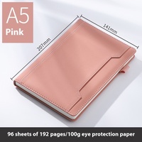 Bloc-notes haut de gamme A5 avec logo personnalisé, couverture rigide en cuir PU, pour le travail, les étudiants, journal intime