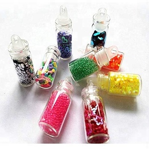 48 botellas Glitter Mini pequeña botella de vidrio con purpurina en polvo lentejuelas surtidas <span class=keywords><strong>para</strong></span> Slime DIY Crafts - Product Image 3