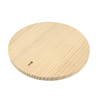 Plaque ronde en bois de 12 pouces, épaisseur 3/4 pouce, panneau suspendu en bois brut avec trou de suspension pour projets de bricolage