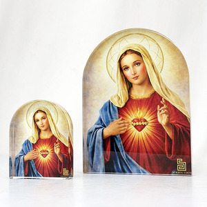 Prensapapeles de Cristal Personalizado con Forma de Arco del Sagrado Corazón de Jesús y del Inmaculado Corazón de María MH-TF0353 - Product Image 4