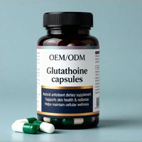 Capsules de glutathion végétalien réduit 500 mg, complément éclaircissant pour la peau, vente en gros, L-glutathion, fabricant OEM, marque privée