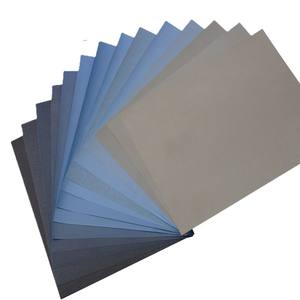 Fabricación al por mayor 230*280mm hoja de papel de <span class=keywords><strong>lija</strong></span> de revestimiento de óxido de aluminio dureza media personalizable OEM pulido para pared de madera - Product Image 4
