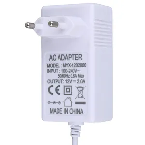 Shenzhen fábrica de precio al por mayor 7,5 v 3a adaptador de corriente de 12v dc de entrada 100240v ac 5060hz