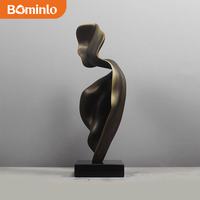 Moderne Große Abstrakte Bronze-Skulptur Luxuriöse Gegossene Metall-Kunststatue für Heim Hotel Büro Tischdekoration Inneneinrichtung