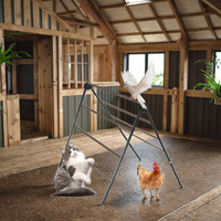 Grand perchoir d'extérieur pour poulet Échelle à poulet en bois compatible à 4 niveaux