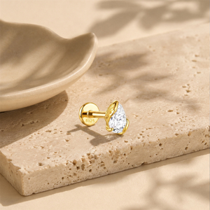 Elegante Pendiente de Plata S925 con Diseño de Corona Marquise y Tiara Delicada para Hélice y Tragus - Product Image 6