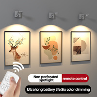 Lampe murale rechargeable, petit projecteur LED avec détecteur de mouvement, éclairage mural intérieur pour œuvres d'art, éclairage de photos pour la décoration de la maison