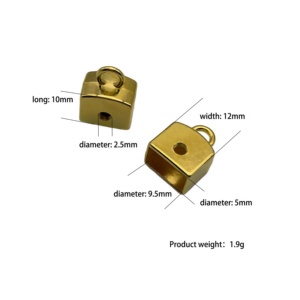 Usine directe 12mm cordon rond boucles ceinture fin cordon sangles vis portefeuille sangle capuchons cordon extrémités accessoires en métal pour sacs - Product Image 5