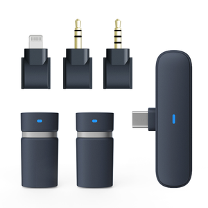 Micro Kẹp Ve Áo Di Động Đa Hướng Một Kéo Hai Mic S9 Micro Lavalier Không Dây 2.4GHz Để Ghi Âm Hội Nghị - Product Image 4