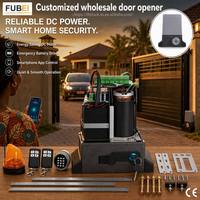 Kit d'ouverture automatique de portail coulissant solaire Fubei 800 kg DC avec moteur 370 W et système de batterie de secours pour allée industrielle
