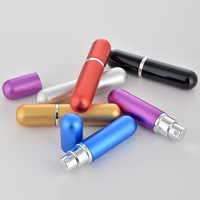 Parfum Botella rechargeable de diffuseur de parfum en aluminium de 5ml pour la bouteille de pulvérisateur de soins de la peau