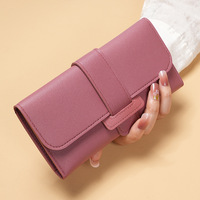 Dompet Wanita Warna Solid Murah Grosir Desain Baru Model Panjang Stok Pabrik Siap Kirim