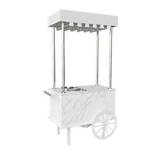 Wedding White Wedding Display Wedding Cart Flower Candy Dessert Bar carrelli con ruote per la decorazione di nozze