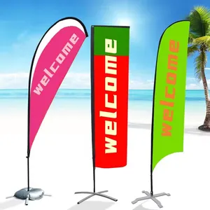 诺欣营销横幅羽毛运动旗帜促销横幅供应商横幅双面印刷沙滩旗