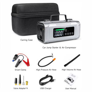 Démarreur de Voiture Portable 6-en-1 avec Compresseur d'Air Sans Fil 12000mAh, Démarreur d'Urgence pour Batterie de Voiture avec Lumière LED - Product Image 5