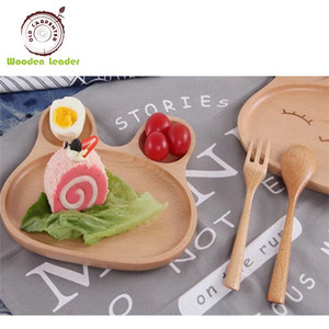 Naturel Logo Personnalisé Dessin Animé <span class=keywords><strong>Lapin</strong></span> Hêtre Bois <span class=keywords><strong>Assiette</strong></span> Bébé Enfants En Bois Divisé <span class=keywords><strong>Assiette</strong></span> à Dîner - Product Image 2