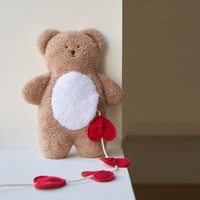 Jouet à mâcher pour chien en forme d'ours, avec compartiment pour friandises et papier froissé interactif