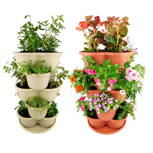 Maceta Apilable de 5 Niveles con Autorriego <span class=keywords><strong>para</strong></span> Flores y Hierbas, Soporte de Jardín, <span class=keywords><strong>Macetero</strong></span> Vertical Apilable de Plástico <span class=keywords><strong>para</strong></span> Cultivo Vertical de <span class=keywords><strong>Fresas</strong></span> - Product Image 6