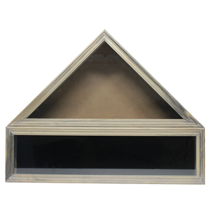 Mộc mạc rắn gỗ treo tường chôn cất cờ hiển thị trường hợp UV in giấy chứng nhận chủ khung cho 9.5x5 inch cờ cho cựu chiến binh - Product Image 2