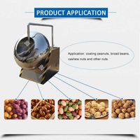 Machine de revêtement industrielle pour cacahuètes, amandes et noix, pour le revêtement de cacahuètes en farine, le revêtement de cacahuètes au chocolat et le revêtement de cacahuètes confites