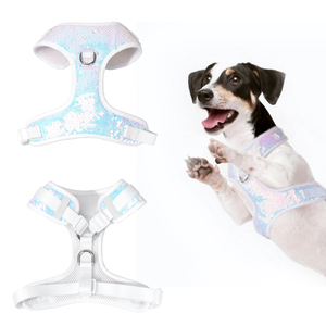 HanYang OEM Zeremonie Braut Hochzeit Shiny Dog Harness für weibliche männliche Hunde Mermaids Dog Harness - Product Image 3